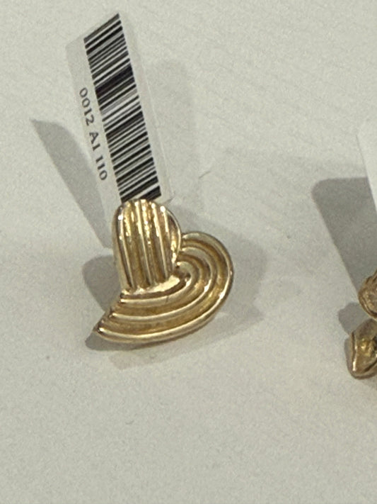 Aretes 10 k sólido de corazón