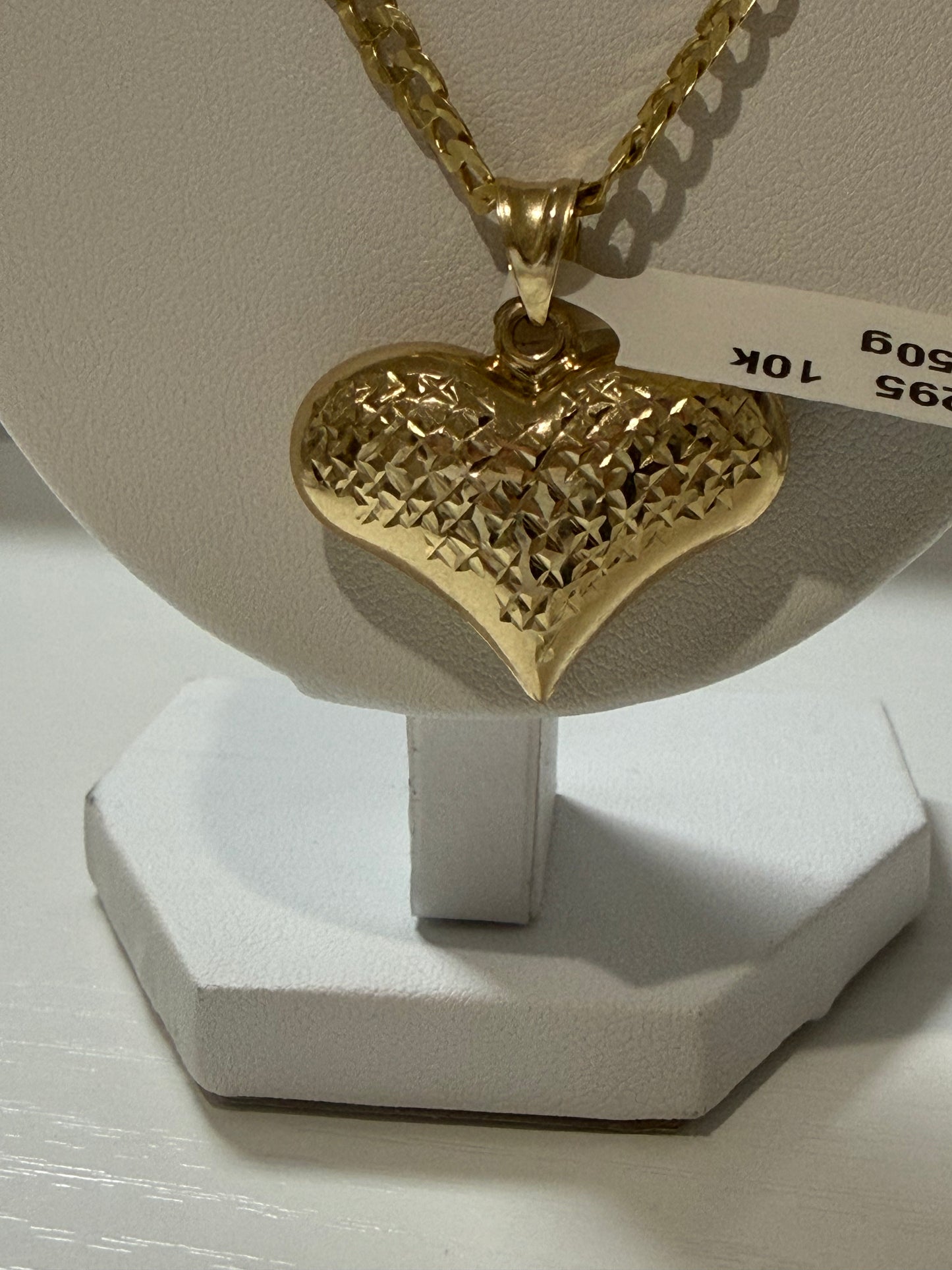 Cadena con el corazón 10 k sólido