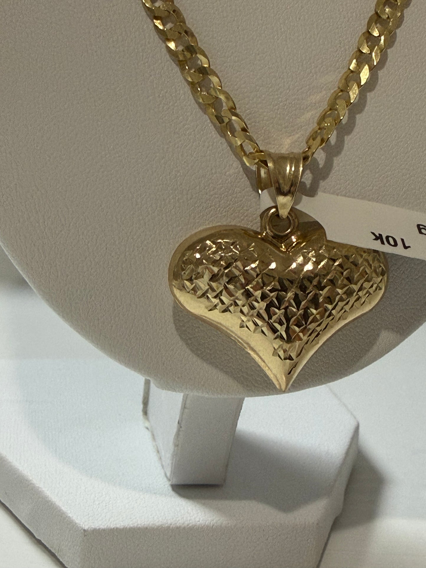 Cadena con el corazón 10 k sólido